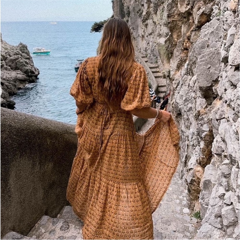 Daughters Of India Zuri Wrap Dress In Autumn New — image 7 of 8